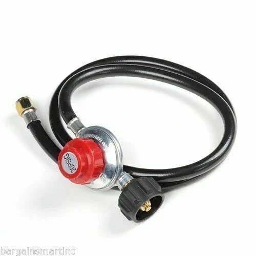5 FT Hose High Pressure Propane Gas Regulator LPG BBQ Grill Adjustable 0-20PSI - Picture 6 of 9