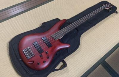 Used Ibanez SDGR SR 370 Electric Base Guitar Red With Soft