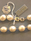 1990's GIVENCHY Bezel Crystal Faux Baroque Pearl 24" Necklace w/Pouch NWT — photo 6