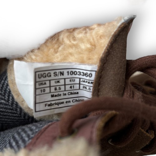 UGG Zea Womens Waterproof Shearling Wedge Boots Brown Leather Size 10 - Picture 10 of 11