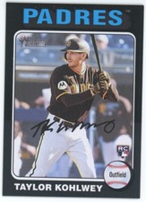 2024 TOPPS HERITAGE MINI BLACK BORDER TAYLOR KOHLWEY  RC 39/50 SAN DIEGO PADRES