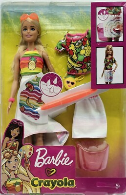 Barbie Crayola Rainbow Fruit Surprise Puppe mit Design-Tool NEU & OVP