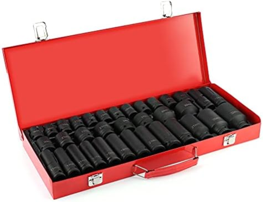 Set Bussole Set di bussole esagonali metriche da 35 pezzi 1/2