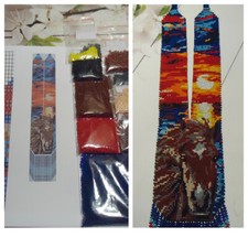 Kit for making a necklace gerdan. Beading Loom Pattern. "Horse1"