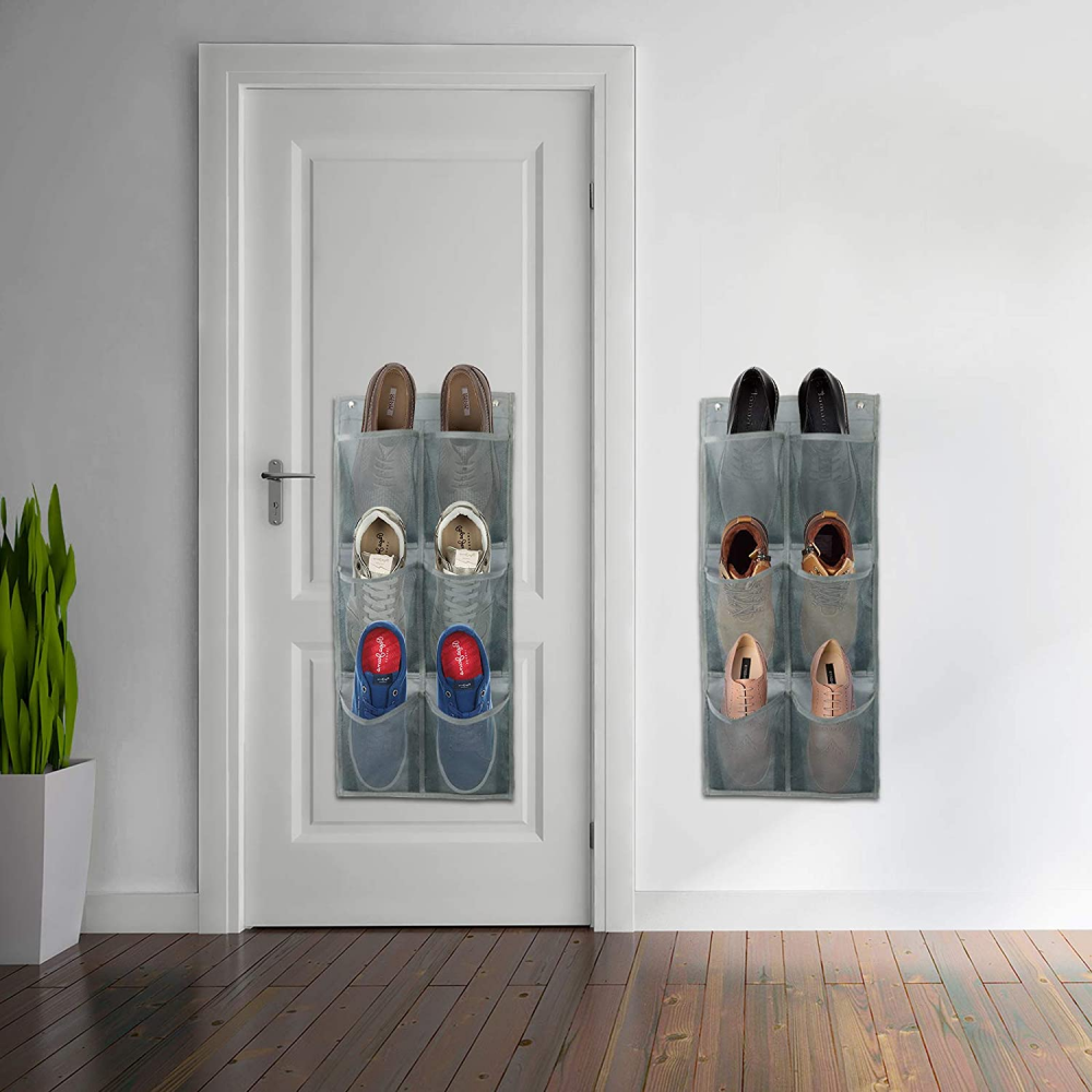 Yocice Wall Mounted Shoes Rack 2Pack/Can Store 6Pairs of SM06Gray2