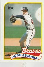 FREE SHIPPING-MINT-1989 Atlanta Braves Topps  #253 Jose Alvarez ROOKIE
