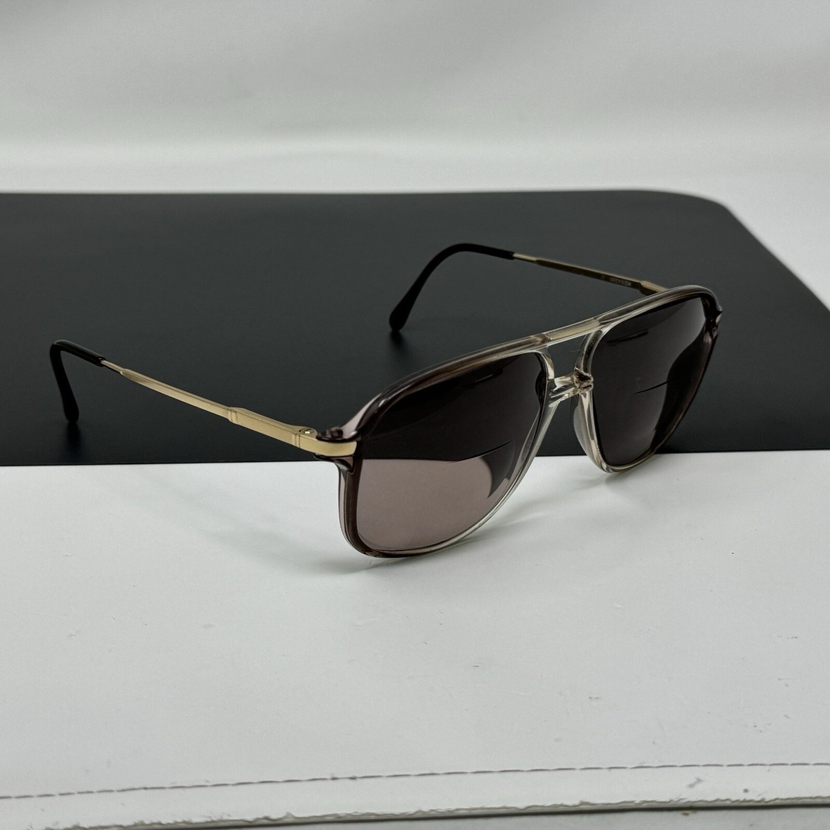 Vintage Luxottica Alan Eyeglasses Frames 58 [] 14 Grey Ash Italy