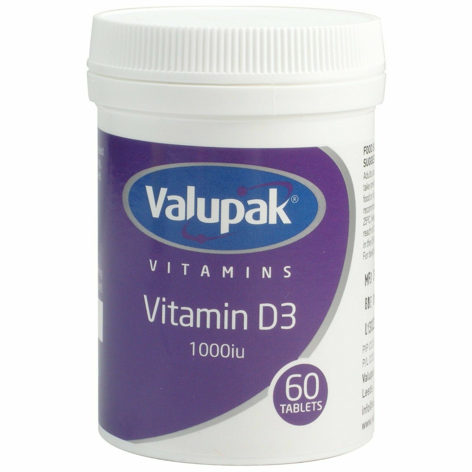 Valupak Vitamin D3 1000iu 60 TabletsChoose eBay