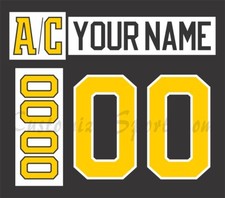 Kingston Frontenacs Customized Number Kit For 2012-2014 Black Uniform