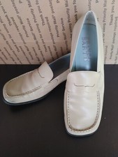 FRANCO SARTO Ivy Penny Loafer Flats Women 7M Beige Made in Brazil USED No Box