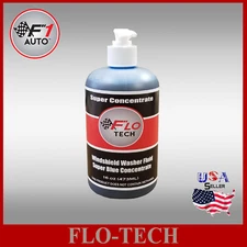 FLO-TECH 16OZ (SUPER CONCENTRATE)  BLUE CAR WINDSHIELD WASHER FLUID MAKES 100GAL