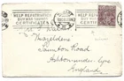 KGV 1 1/2d x ChocolateHobart  Australia to England Cover (BB311)