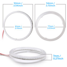 A Pair Angel Eyes Cob Halo Ring Blue 60mm-130mm Led Light Headlight Fog Housing A Pair Angel Eyes Cob Halo Ring Blue 60mm-130mm Led Light Headlight Fog Housing