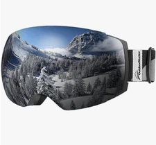 OutdoorMaster Ski Goggles PRO - Frameless, Interchangeable Lens 100% UV400 Prote