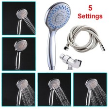 High Pressure Shower Head 5 Settings Spray Handheld with 5FT Hose Bathroom