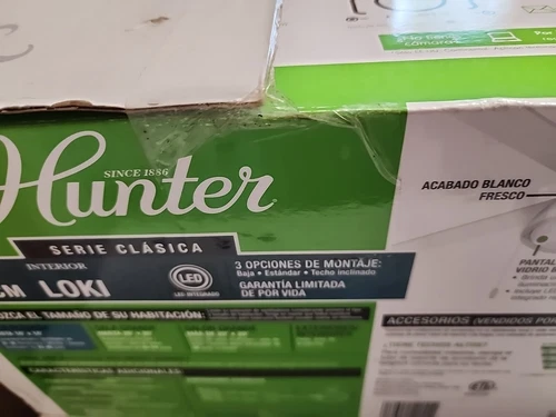 Hunter Loki 52 LED Loki 52" 4 Blade LED Indoor Ceiling Fan - White - Picture 7 of 11