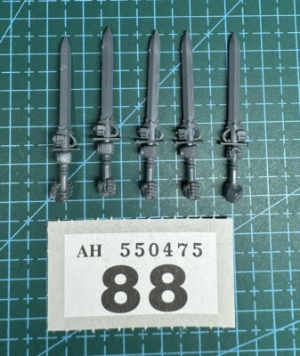 5 Grey Knights Two Handed Power Sword Hand Space Marine 40k Bits Heresy Primaris