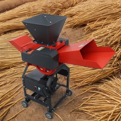 220V 4-blade Hay Cutter Pulverizer Grass/Corn/Straw/Potatoes/Carrots Feed Mill