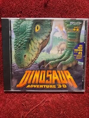 Shelf00N tested VINTAGE PC GAME/SOFTWARE~dinosaur adventure 3-d