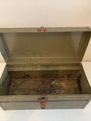 Vintage PARK # 84451 Tool Box Very Used Sturdy 16x7.5x7.5