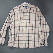 Vintage Wrangler Western Pearl Snap Shirt Mens 2XL Button beige Plaid