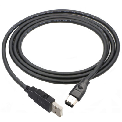 Firewire IEEE 1394 6Pin Male To USB 2.0 A Male Adaptor Convertor Cable for DV