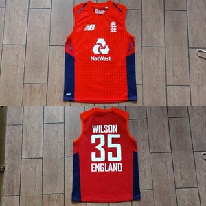 Cricket Sleeveless England Training 2018 New Balance Player issue Wilson #35 XS