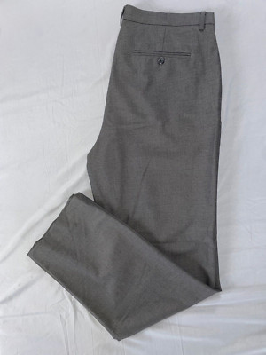 Calvin Klein Flat Front Dress Pants, Slacks. Gray Nailhead Calvin Klein Flat Front Dress Pants, Slacks. Gray Nailhead