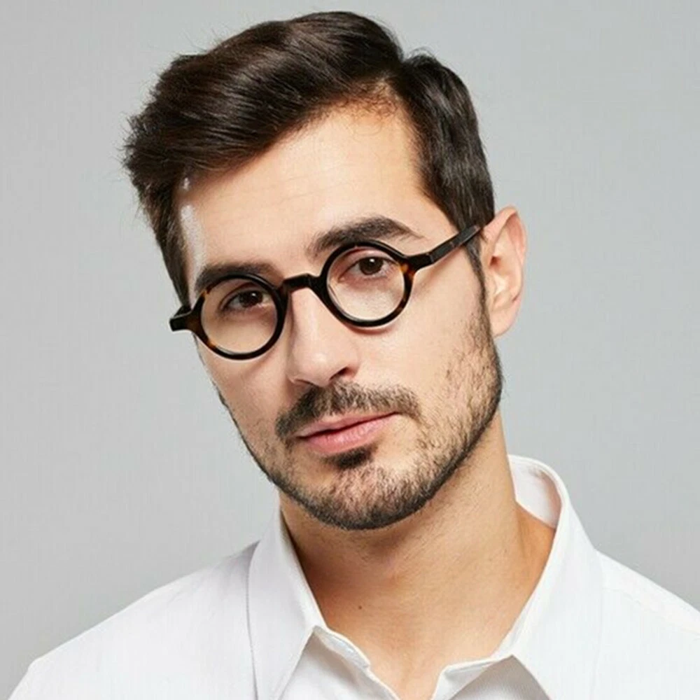 Hand Made Small Vintage Round Eyeglass Frames Full Rim Acetate Glasses Men  Women