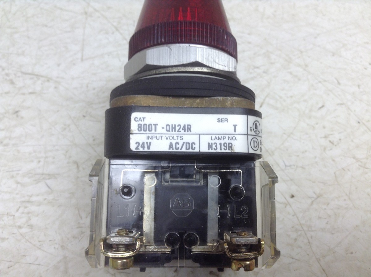Allen Bradley 800T-QH24R Red Illuminated Button 800TQH24R Allen Bradley 800T-QH24R Red Illuminated Button 800TQH24R