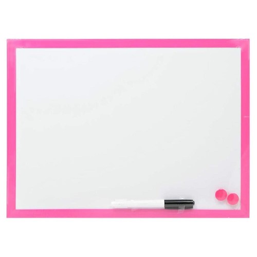WHSmith Drywipe Board Whiteboard Pink Plastic Board Size 30 x