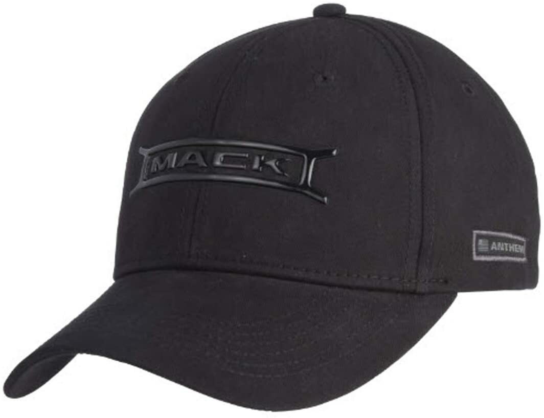 Mack TRUCKS キャップ ブラック Mack Trucks Liquid Black Mack Hat Bridge Cap w/Side Anthem Badge