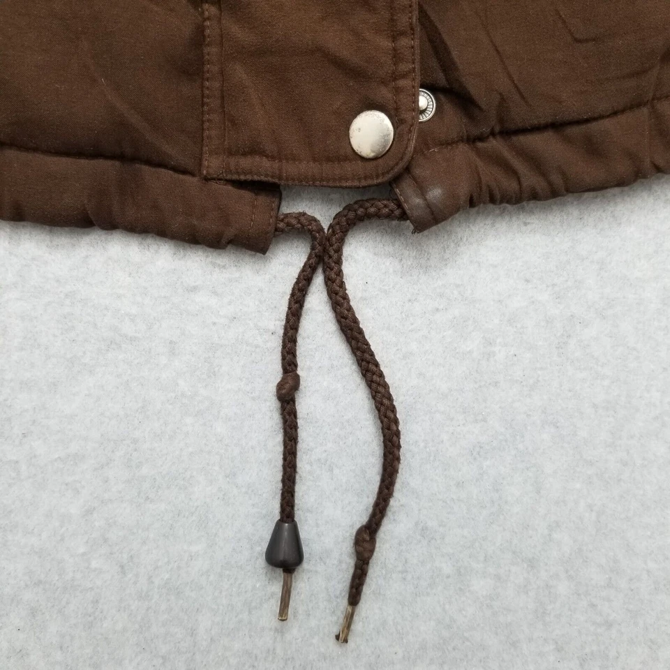 Chaqueta Parka Jacqueline Ferrar Mujer 2X Marrón Bolsillos Cremallera Completa Exterior Foto 2 de 4