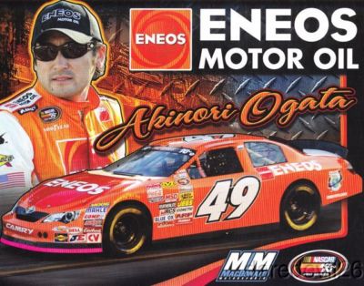 2012 Akinori Ogata #49 Eneos Toyota Camry NASCAR K&N postcard