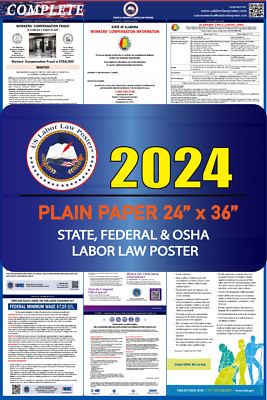 2024 Iowa IA All in One LABOR LAW POSTER (Federal &amp; State) Plain Paper  | eBay
