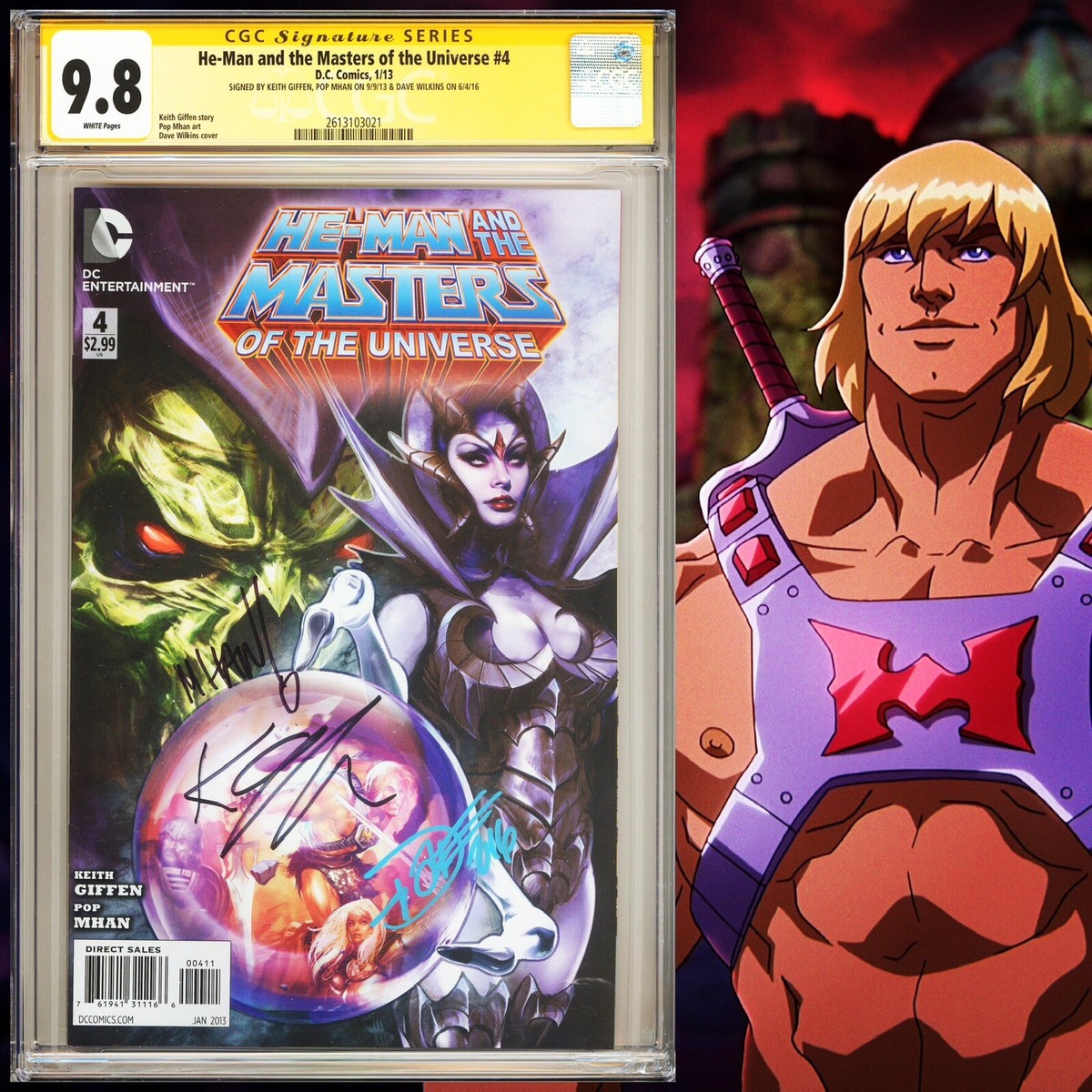 He‐Man and the masters (import) CGC 9.8 SS He-Man and the Masters of the Universe #4 signed