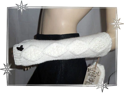 Magnifiques Gants Mitaines Fantaisies Blanches Kaporal Jeans Taille Unique - Photo 1/4