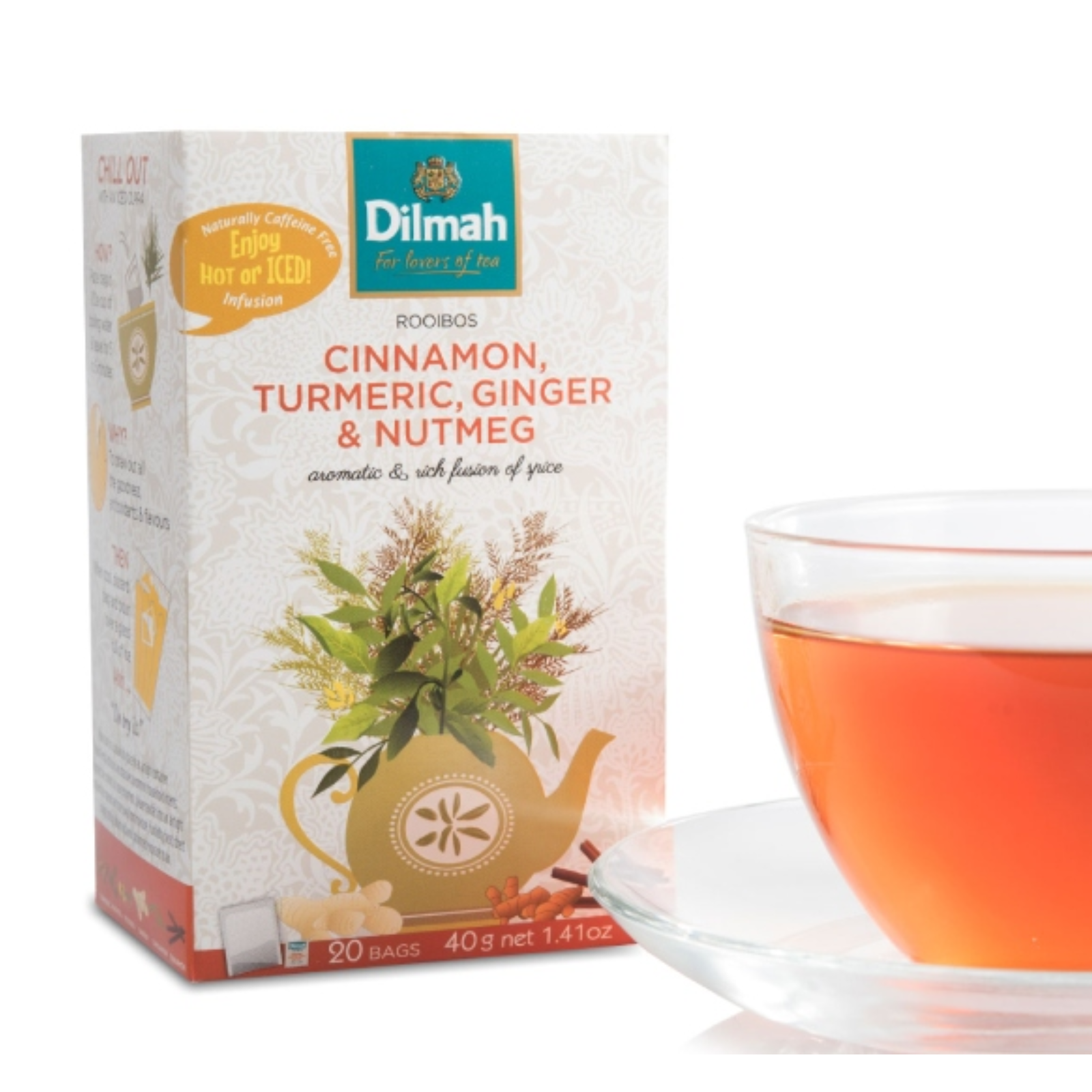 Caffeine Free Rooibos Ceylon Cinnamon, Turmeric, Ginger & Nutmeg Tea