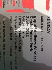 Wireless concert tickets Crystal Palace Sunday - &pound;100
