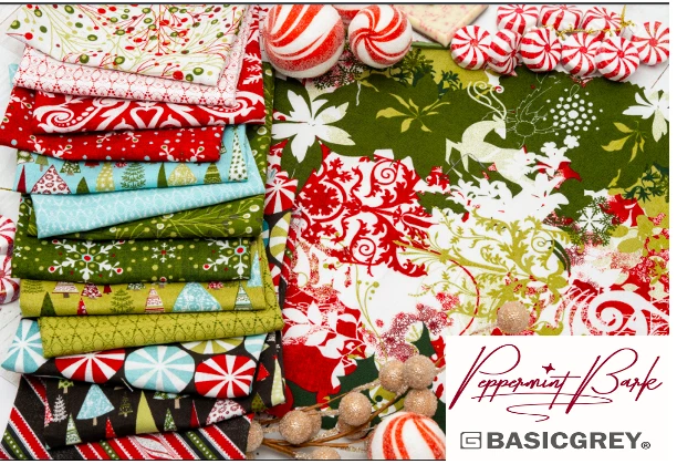 Moda PEPPERMINT BARK 30693 13 Brown Candy BASIC GREY Quilt Fabric CHRISTMAS - Image 3 of 4