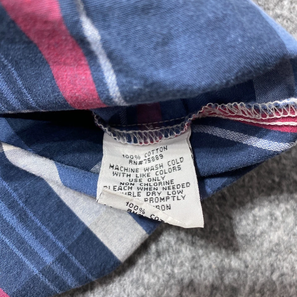 Рубашка мужская BKE очень большая синяя клетчатая на пуговицах с длинным рукавом - Изображение 4 из 4