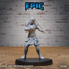 Shadow Ninja C by Epic Miniatures RPG D D Pathfinder 3D Print