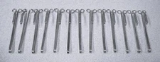 13 Pc 3-3/4" L Slip On 2-Prong Pleater Curtain Drapery Hooks Pins 3/8" Drop
