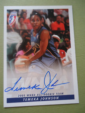 Temeka Johnson - 2006  WNBA Autographed Basketball card - Washington Mystics