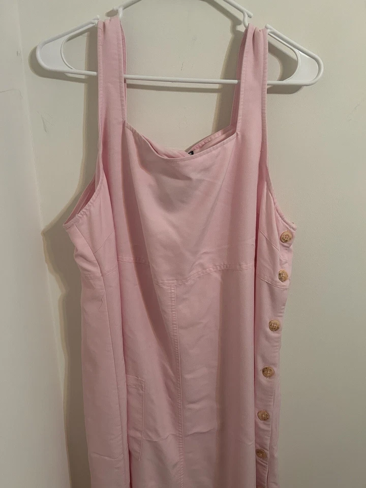 Vintage Directives Womens Jumper Overall Dress Pockets pink Size XL Cottage Core - Image 3 of 4