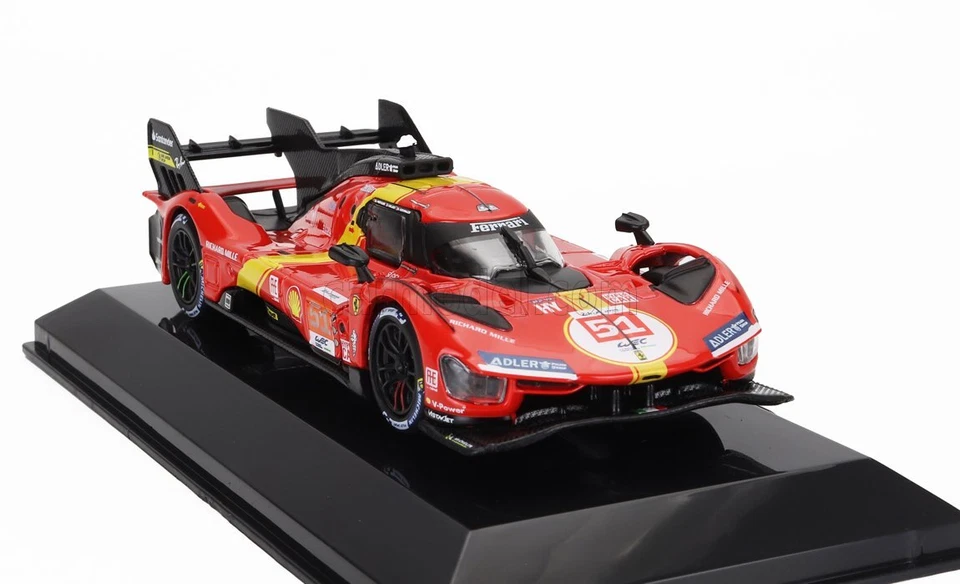 MODELLINO AUTO STATICO BURAGO FERRARI 499P LE MANS 2023 CALADO GIOVINAZZI 1/43 - Immagine 4 di 4