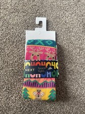 Next Toddler Baby Girls Geometric Christmas Fairisle Tights 12-18 Months 