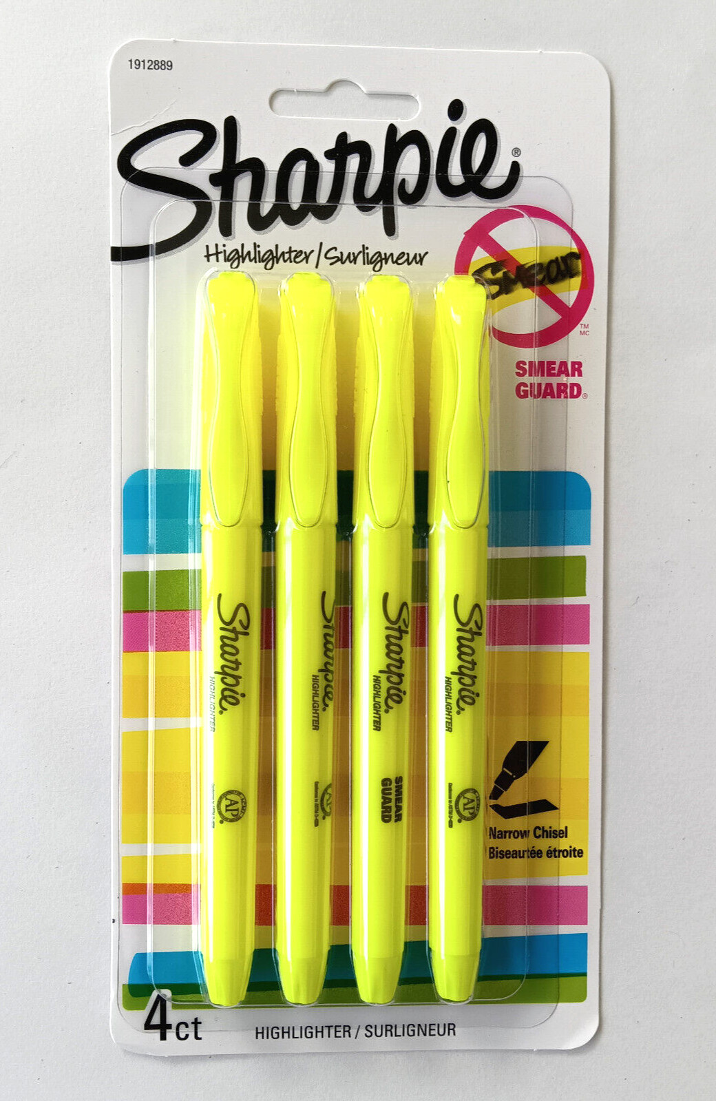 Sharpie Pocket Highlighter, Narrow Chisel Tip Florescent Yel