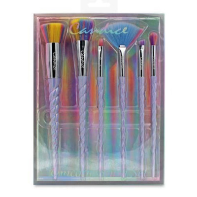 Candice Unicorn Brush Set   6 PCS - Iridescent Color