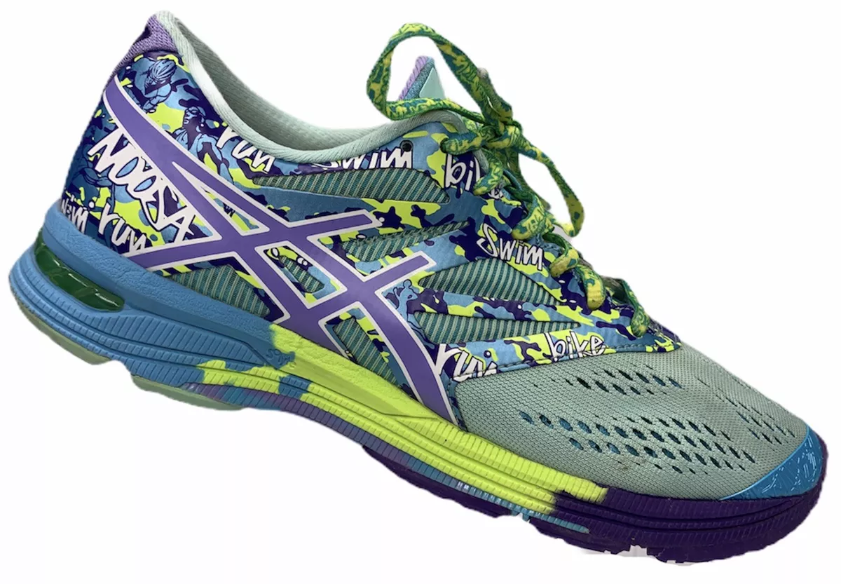 Contaminado empujoncito locutor Asics T580N Gel Noosa Tri 10 Purple Green Blue Running Women&#039;s Shoes  USED Sz 8 | eBay